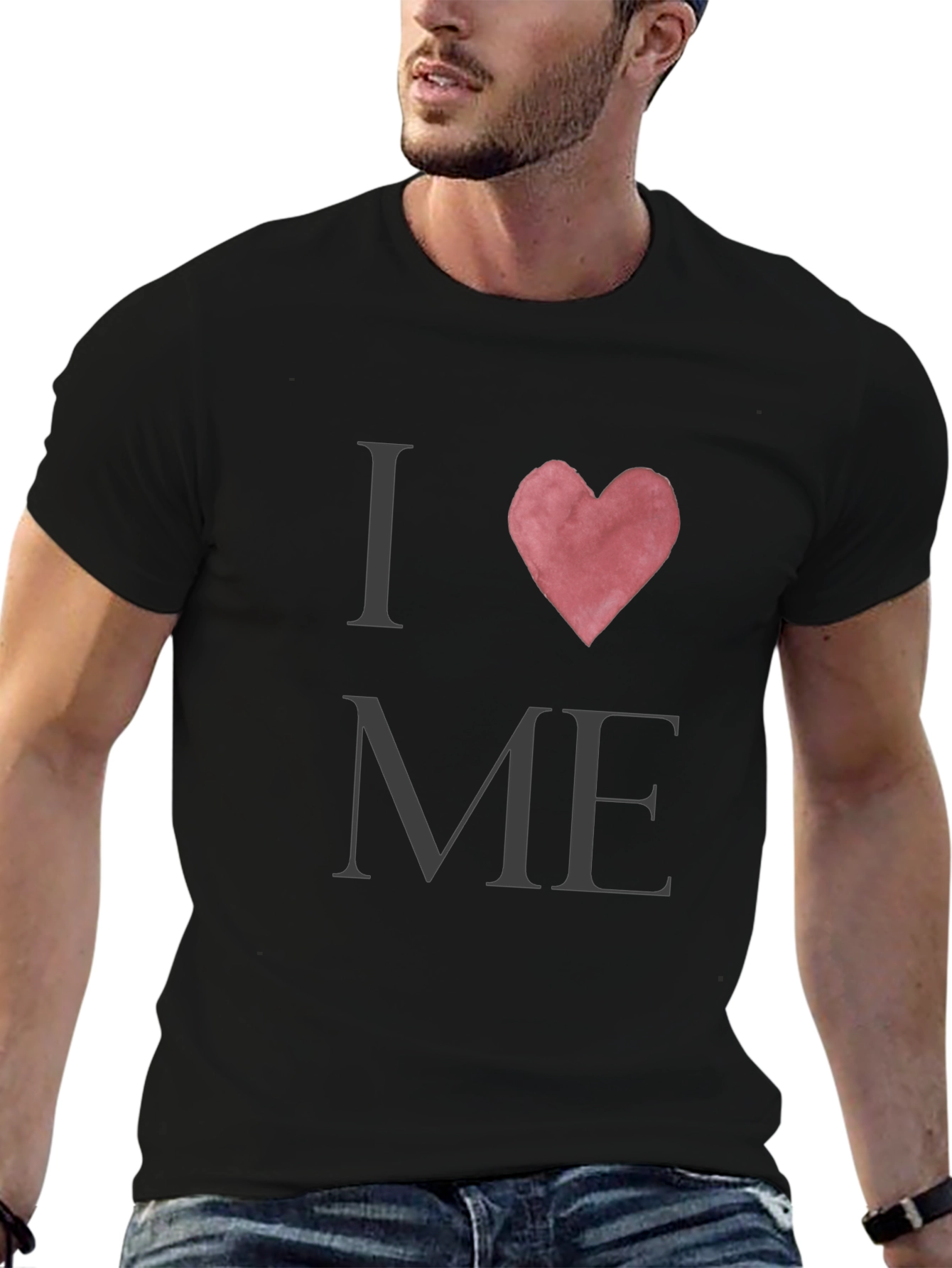 I Heart Me Graphic Tee - Black