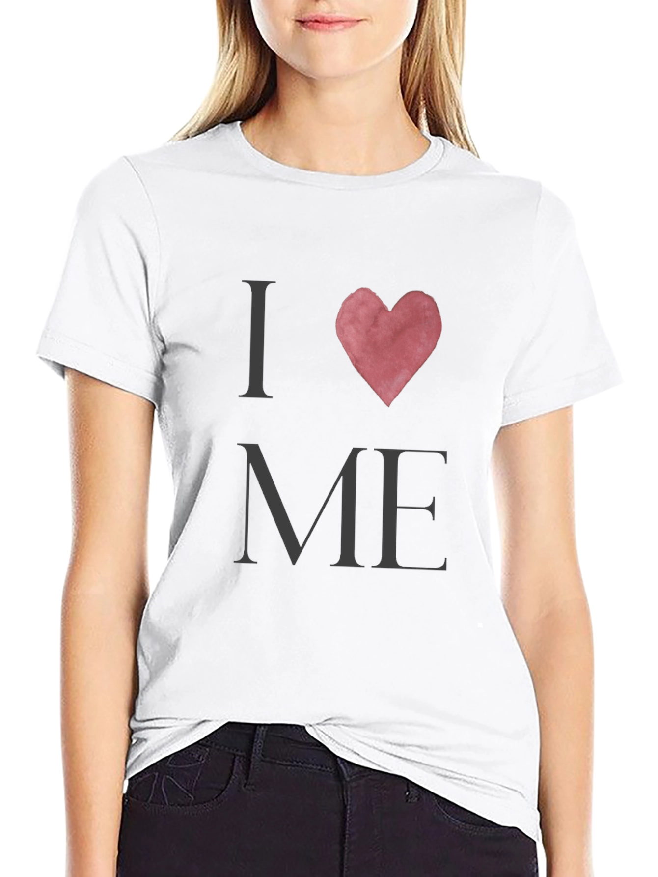 I Heart Me Graphic Tee - Black