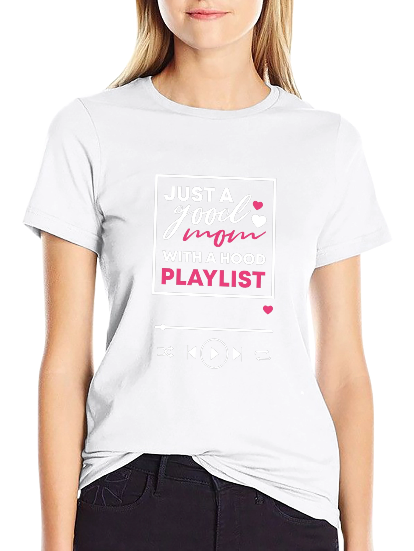 Good Mom with a Hood Playlist T-Shirt