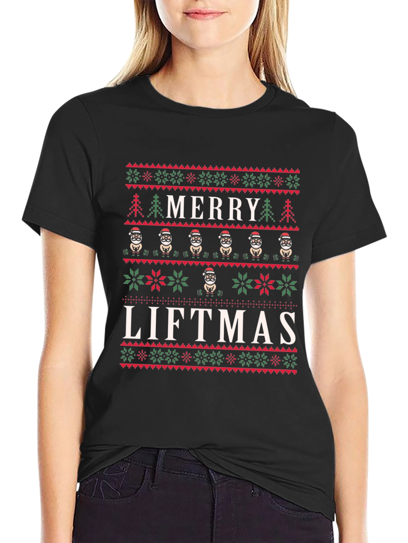Merry Liftmas Ugly Christmas Sweater T-Shirt