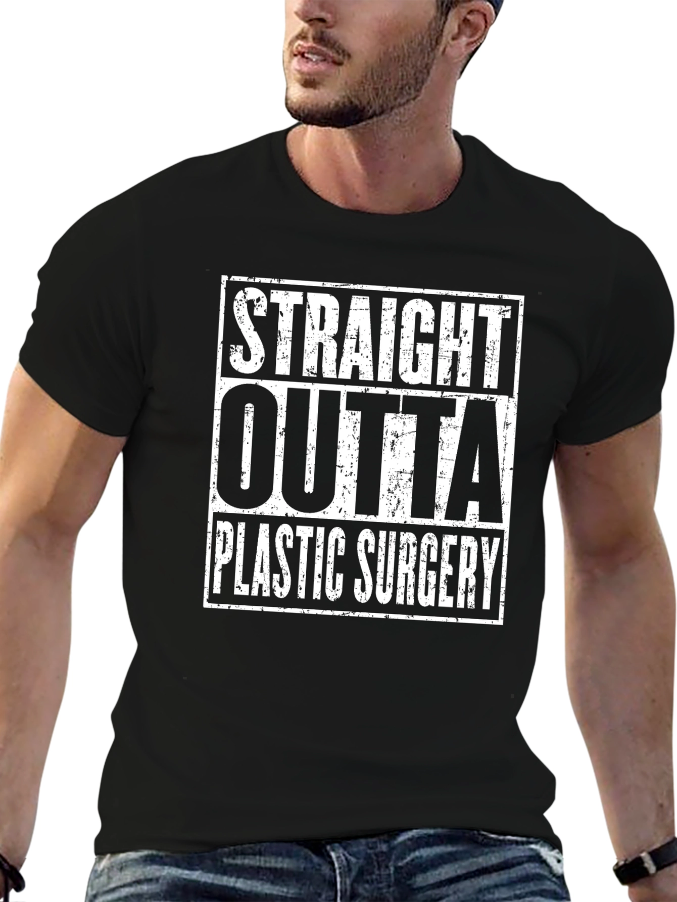 Straight Outta Plastic Surgery Graphic T-Shirt