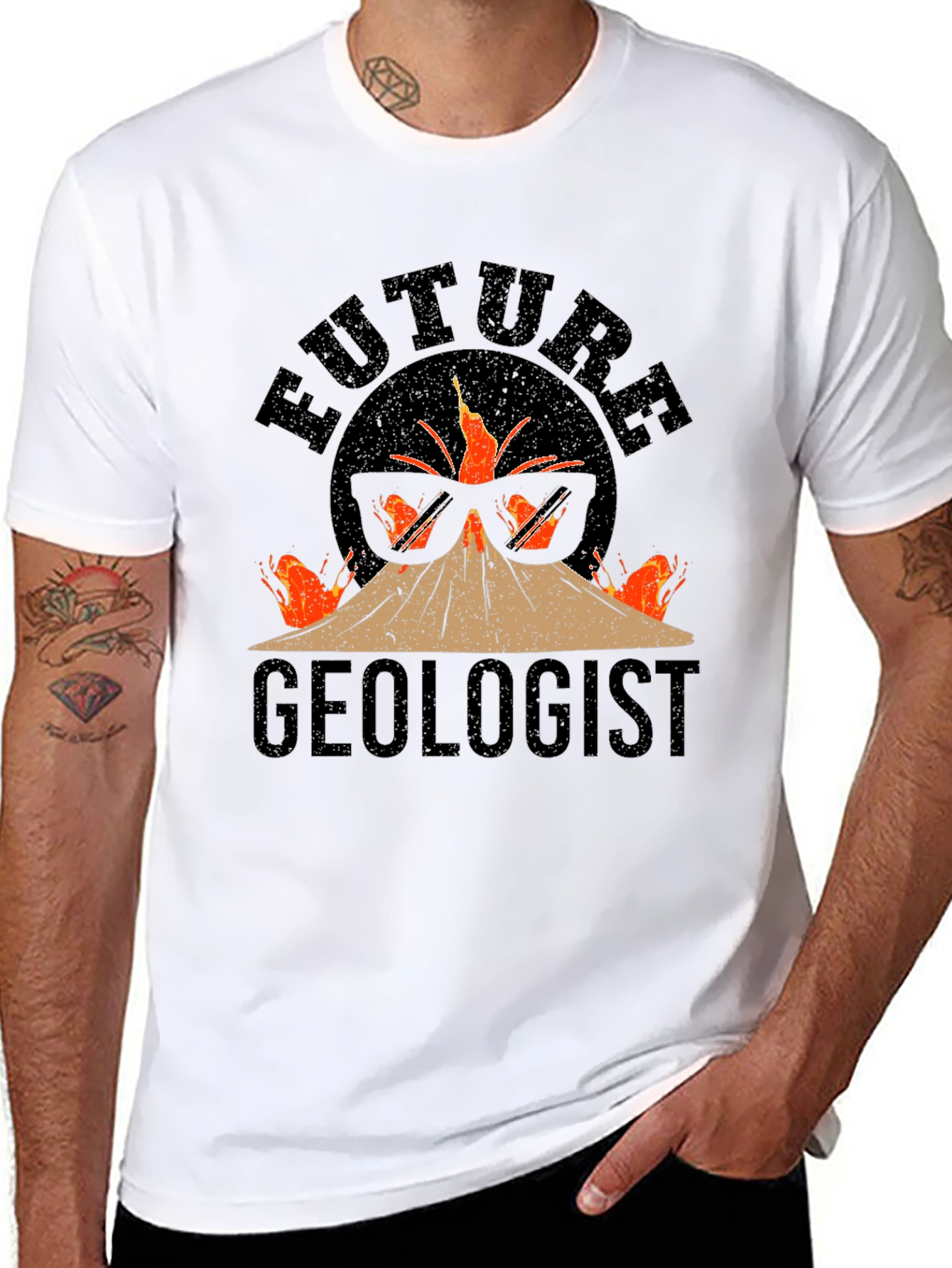 Future Geologist Volcano Graphic Tee