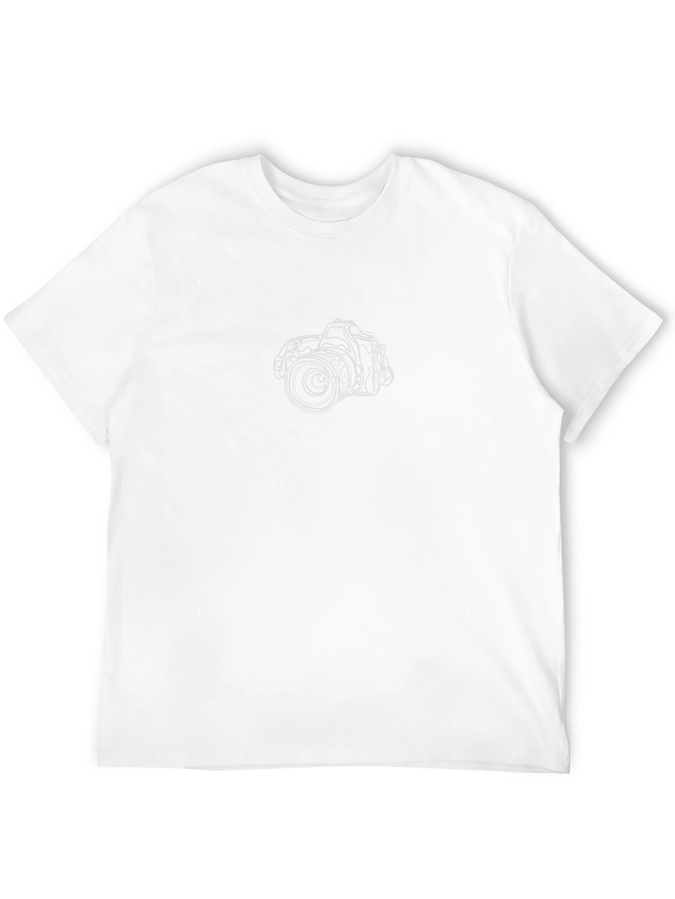 Camera Line Art Black T-Shirt - Photographers Tee