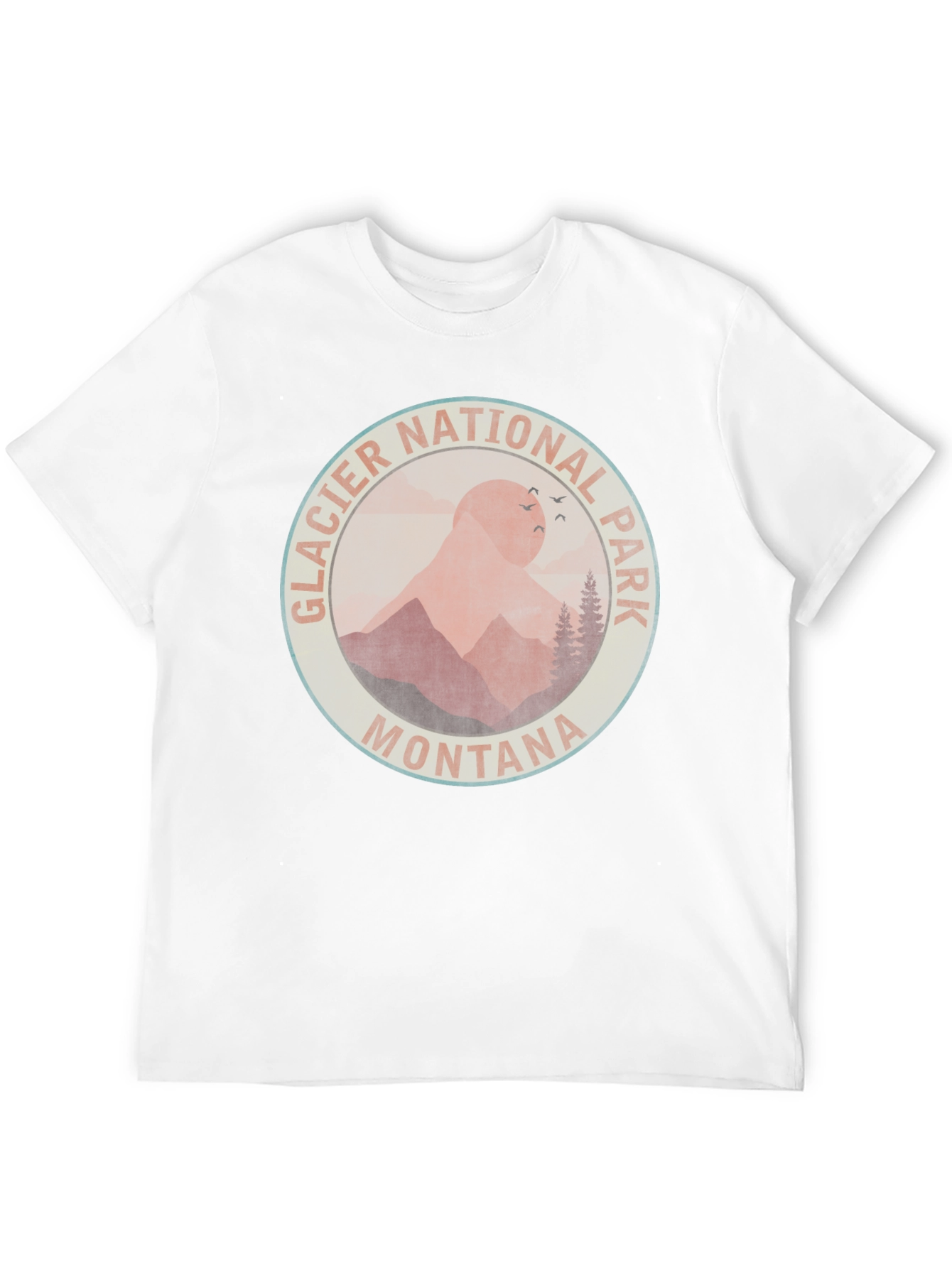 Glacier National Park Montana T-Shirt - Black