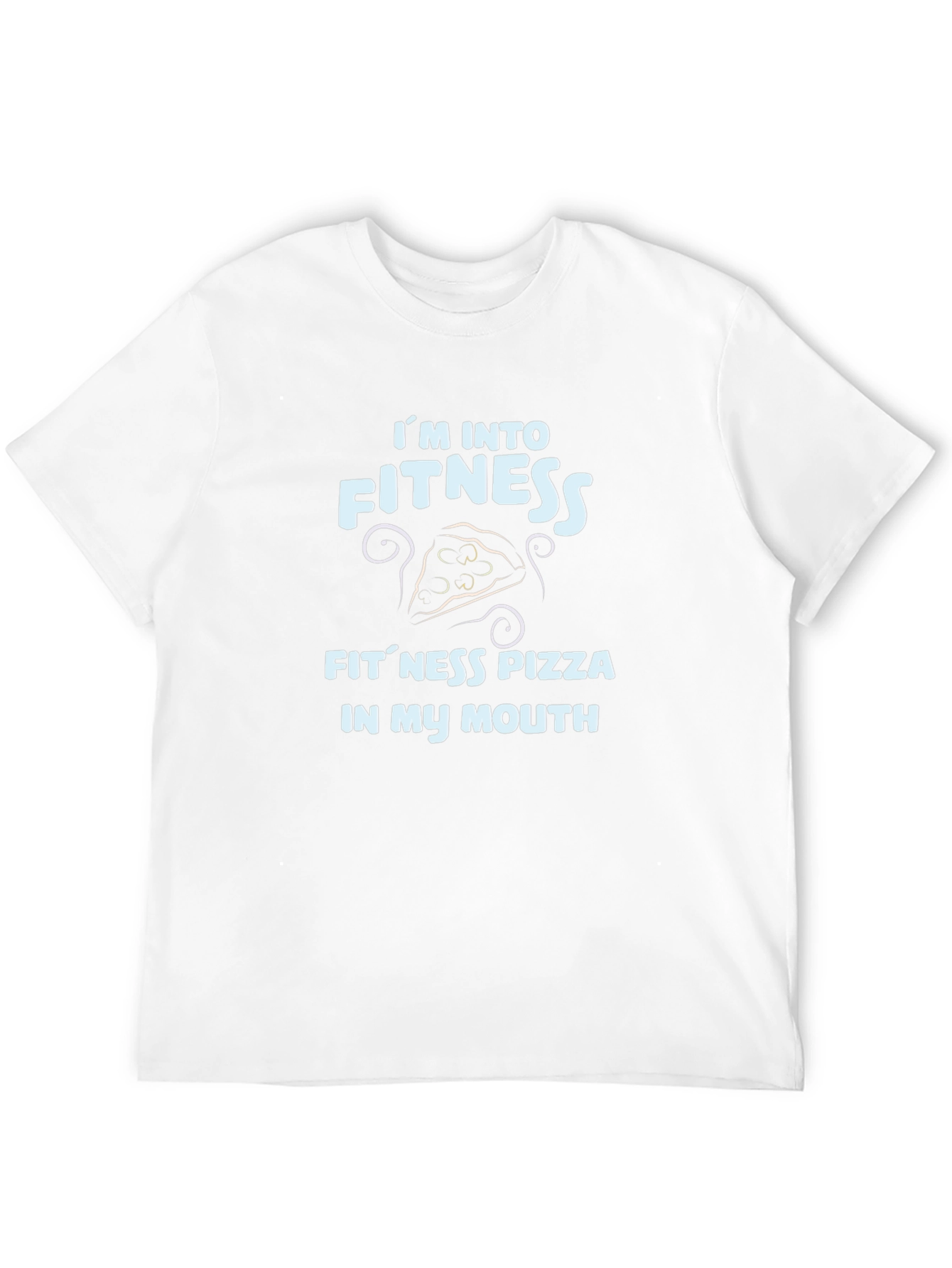 Fitness Pizza Graphic Tee - Funny Workout Shirt