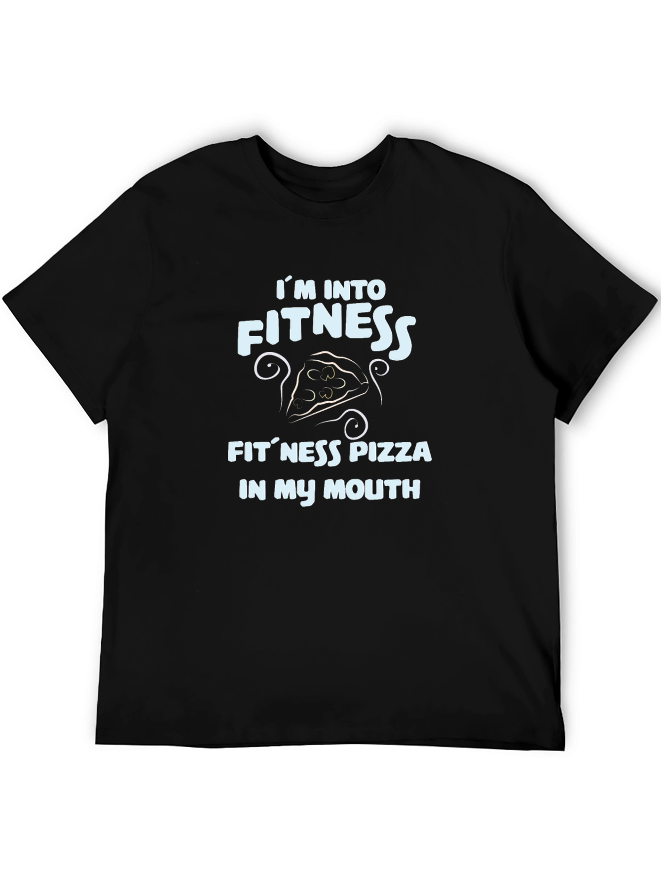 Fitness Pizza Graphic Tee - Funny Workout Shirt