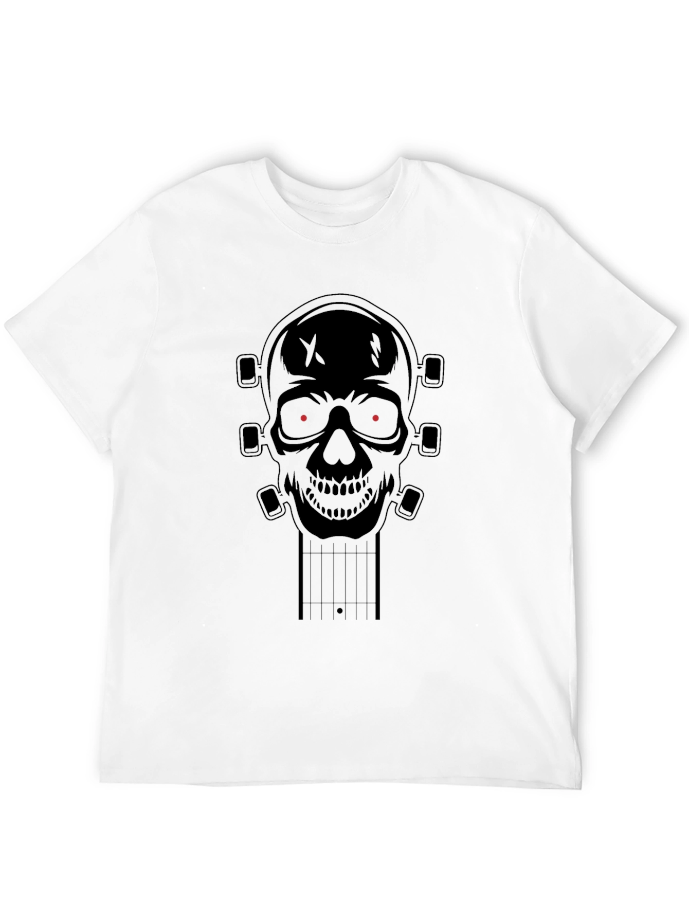 Skull Guitar Head T-Shirt - Rock On!