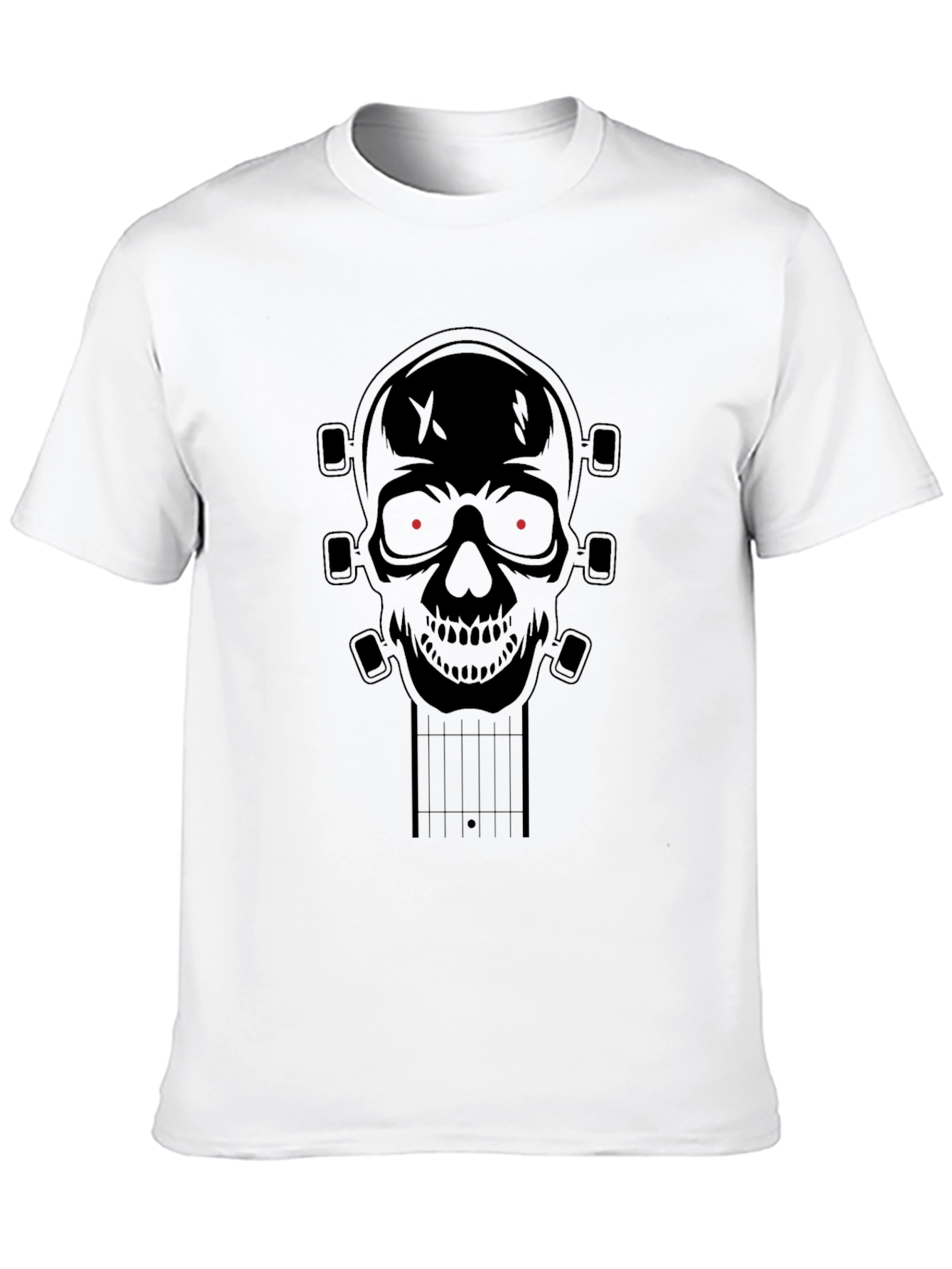 Skull Guitar Head T-Shirt - Rock On!