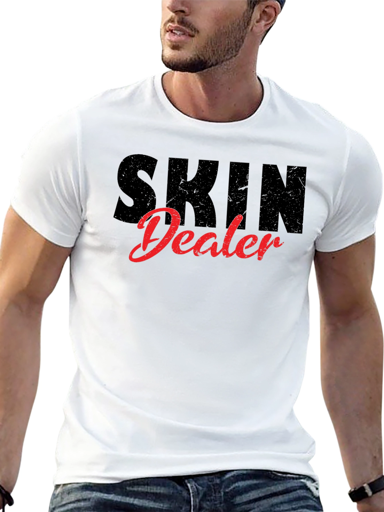 Skin Dealer Black Graphic T-Shirt