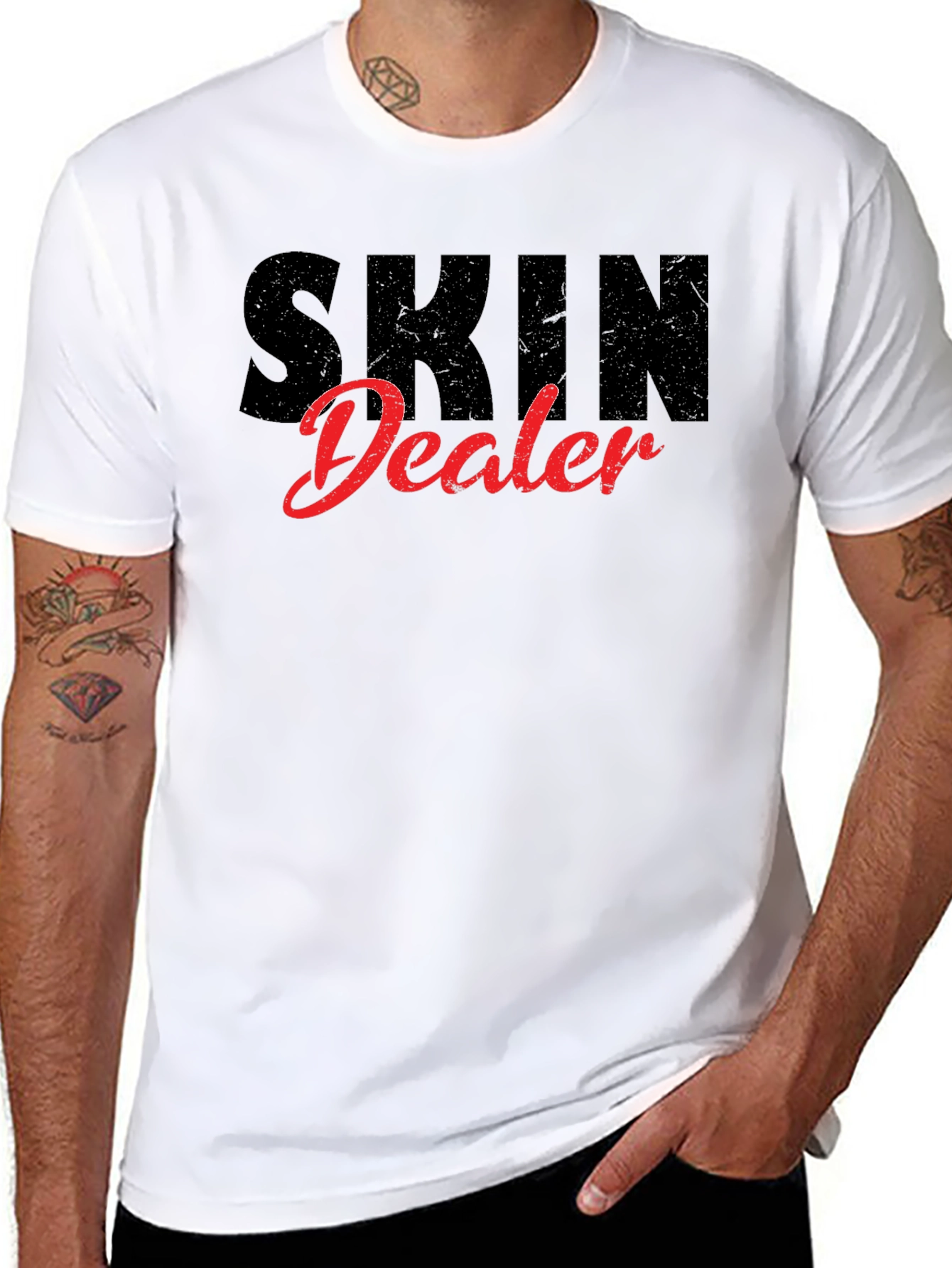 Skin Dealer Black Graphic T-Shirt