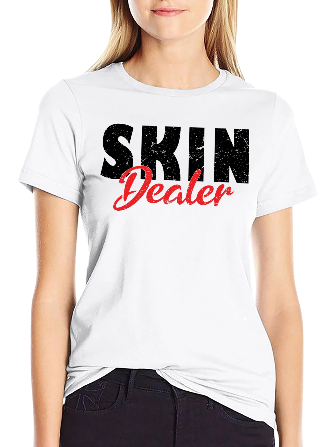 Skin Dealer Black Graphic T-Shirt