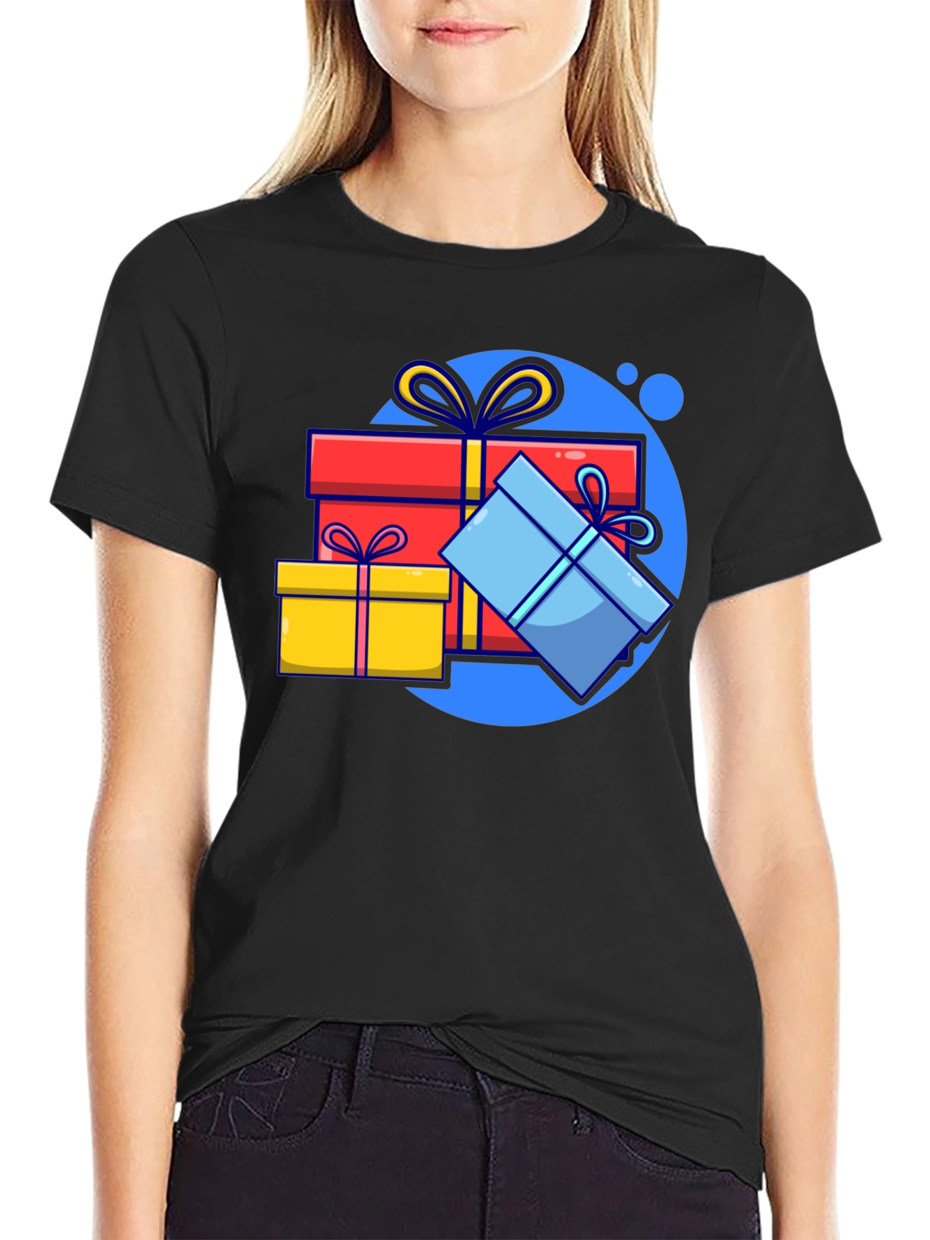 Festive Gift T-Shirt - Black Holiday Tee