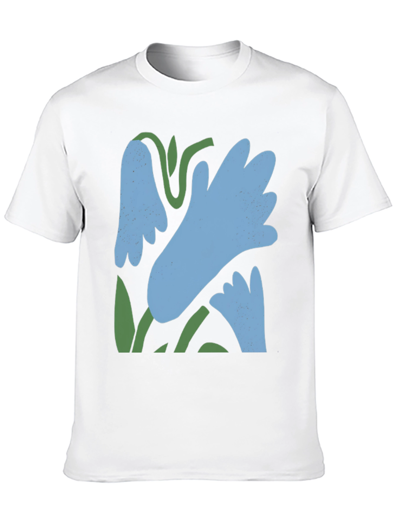 Abstract Floral Graphic Tee - Black