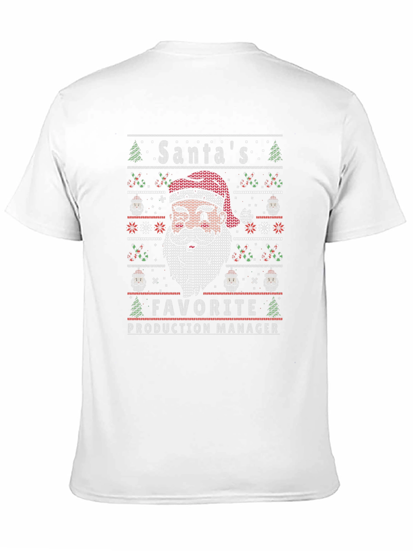 Santas Favorite Production Manager Ugly Christmas T-Shirt