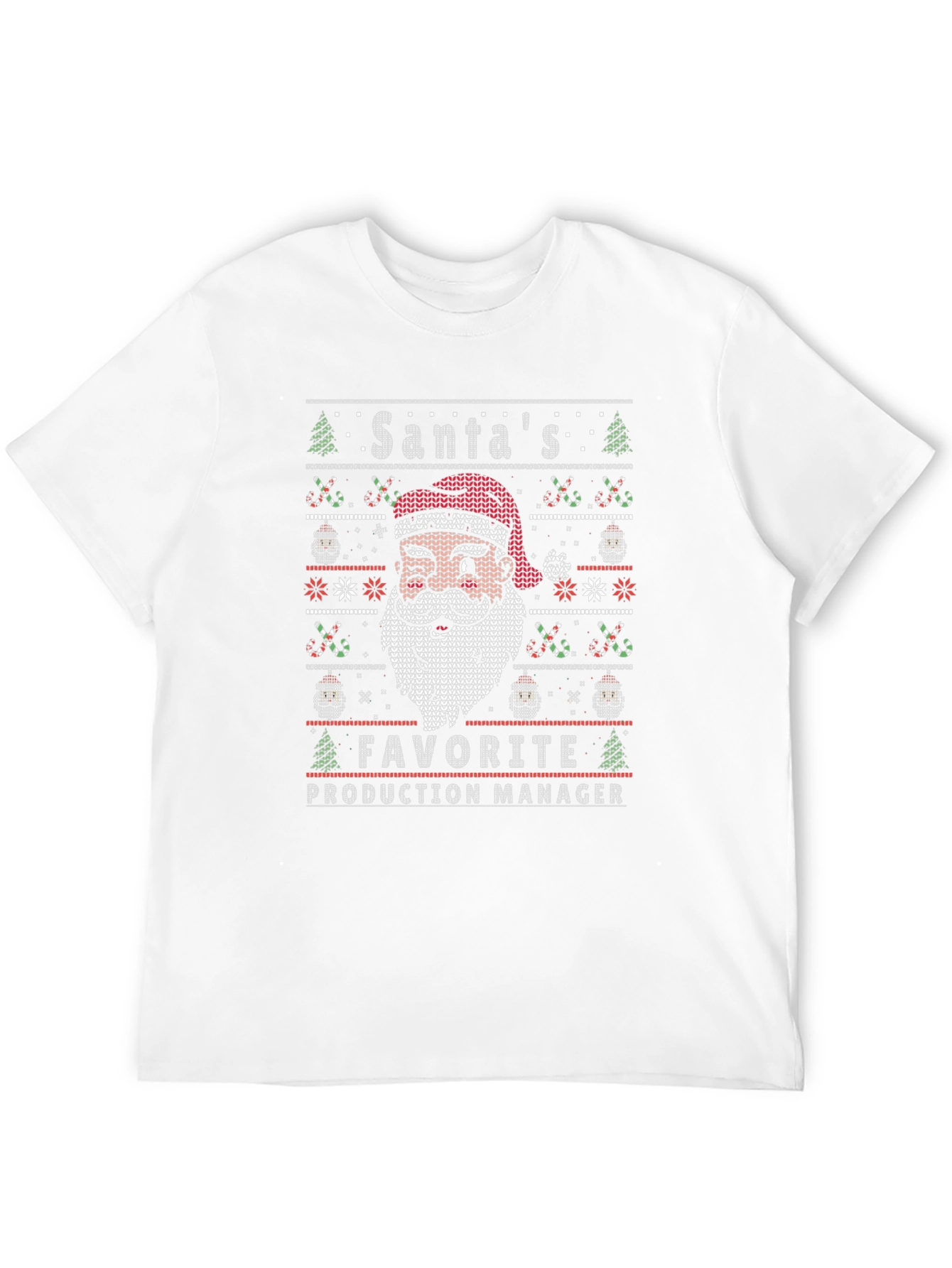 Santas Favorite Production Manager Ugly Christmas T-Shirt