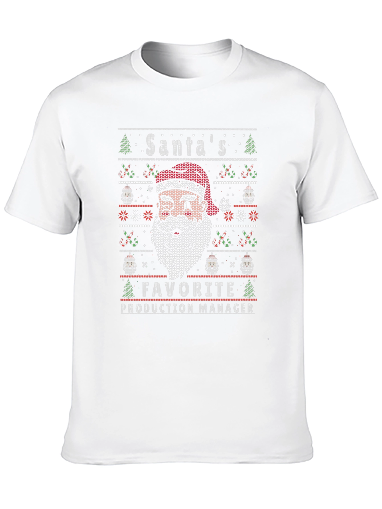 Santas Favorite Production Manager Ugly Christmas T-Shirt