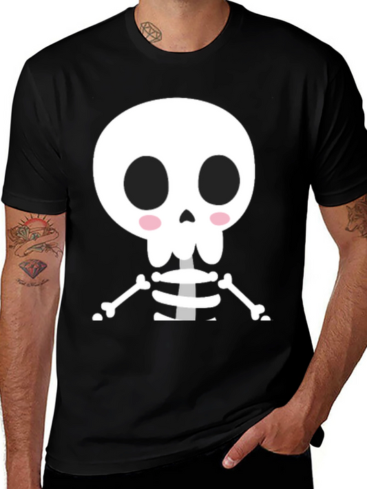 Cute Cartoon Skeleton Halloween T-Shirt