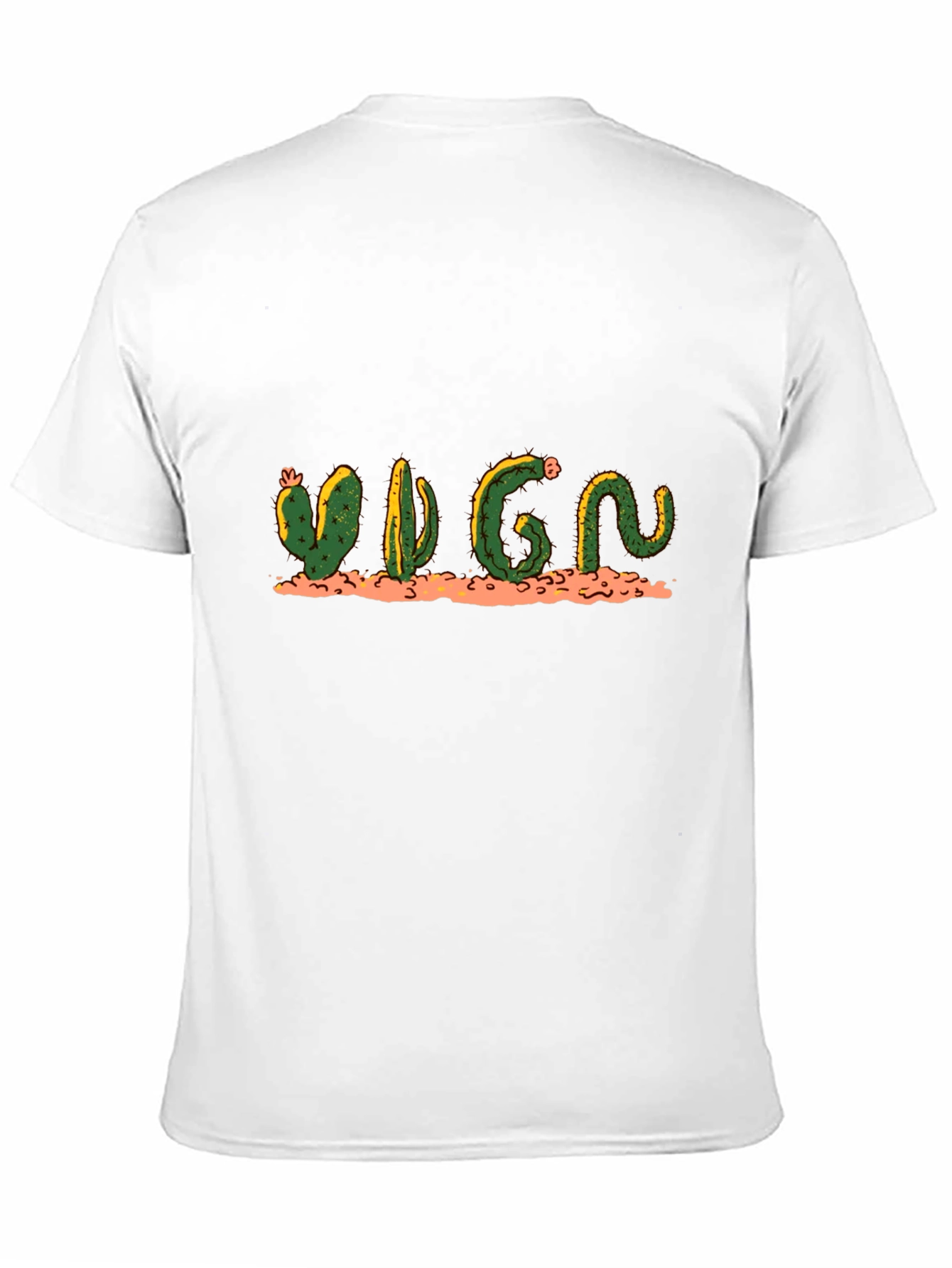 Cactus Word Art Black T-Shirt