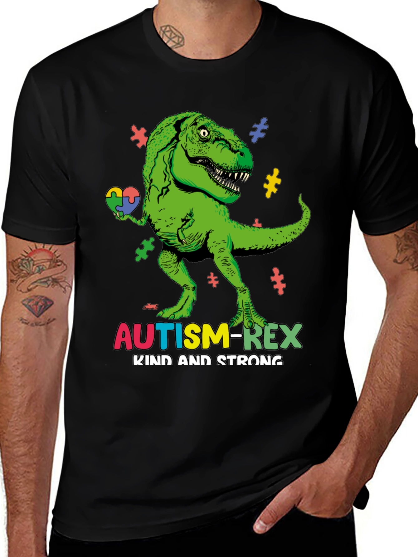 Autism-Rex Kind and Strong T-Shirt