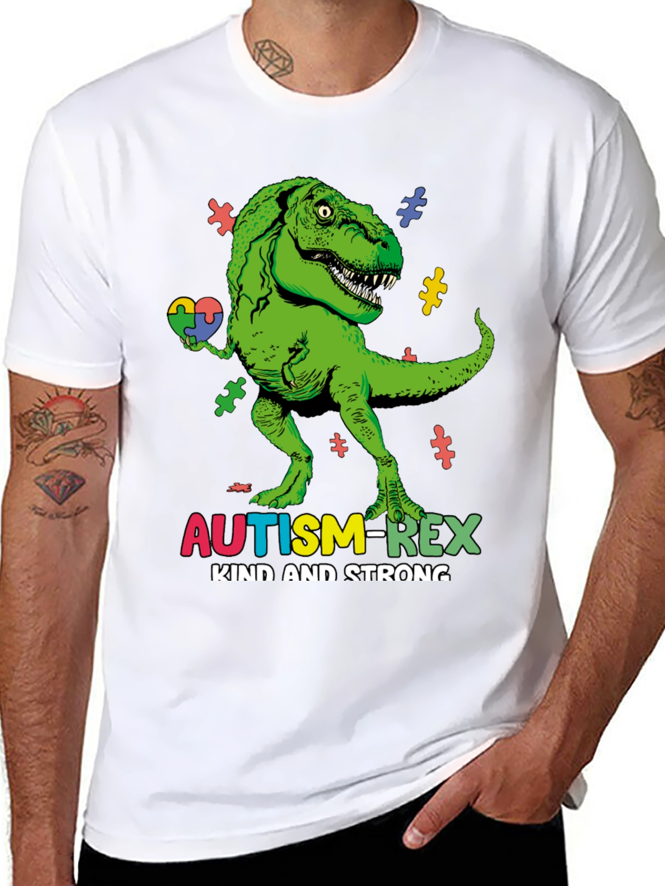 Autism-Rex Kind and Strong T-Shirt