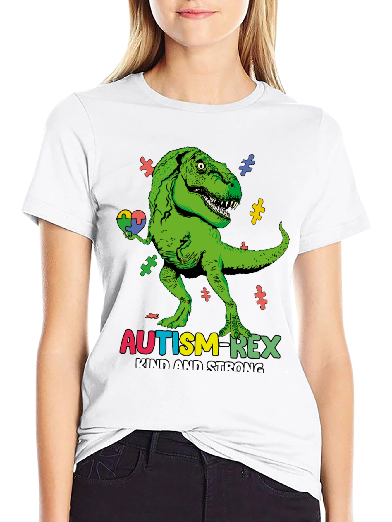 Autism-Rex Kind and Strong T-Shirt