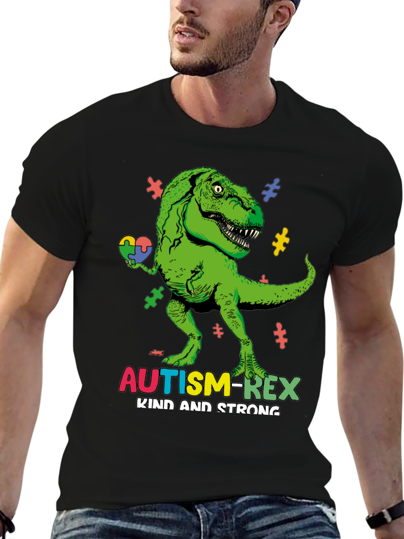 Autism-Rex Kind and Strong T-Shirt