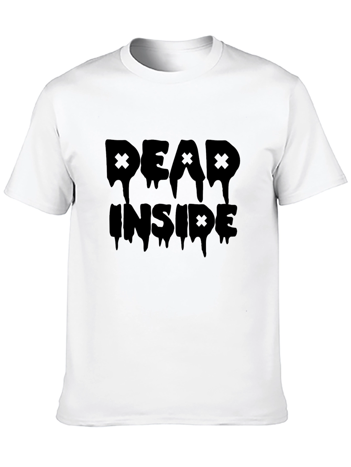 Dead Inside Graphic Tee - Black Cotton Casual T-Shirt