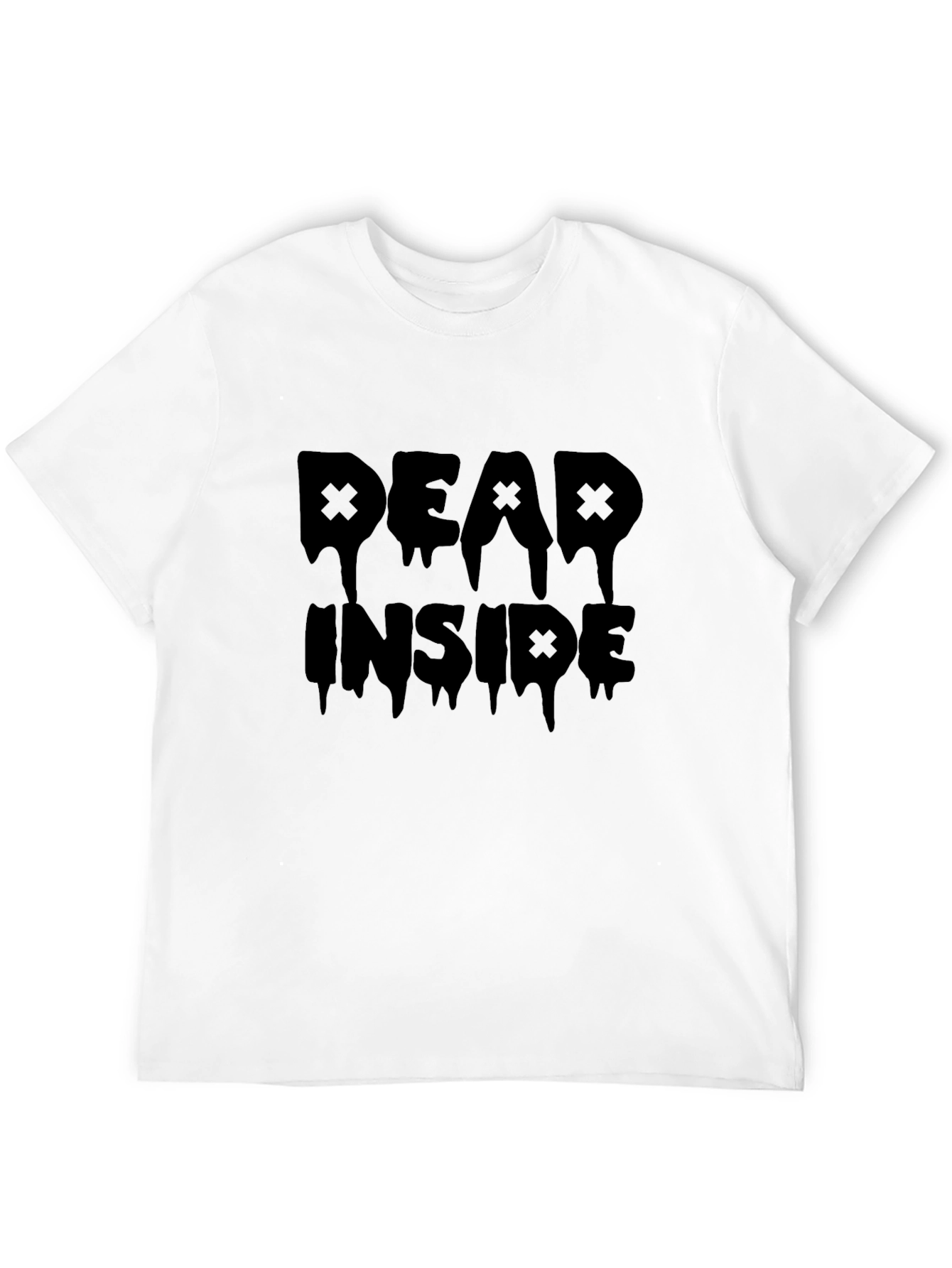 Dead Inside Graphic Tee - Black Cotton Casual T-Shirt