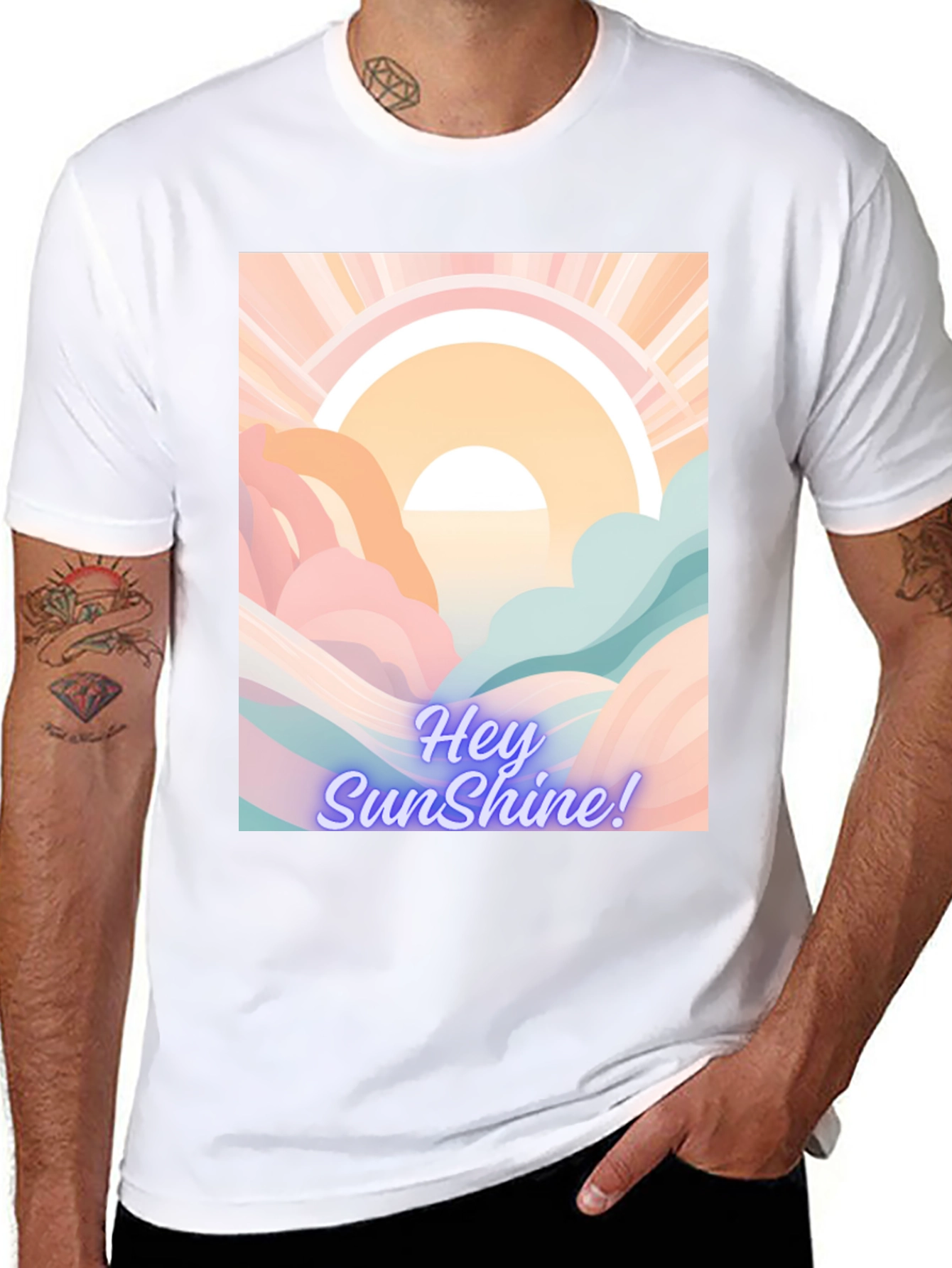Hey Sunshine Graphic Tee - Trendy Comfort