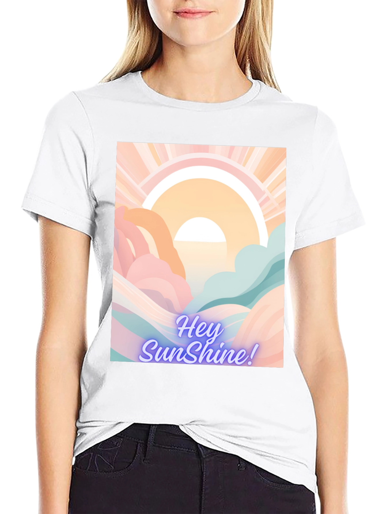 Hey Sunshine Graphic Tee - Trendy Comfort