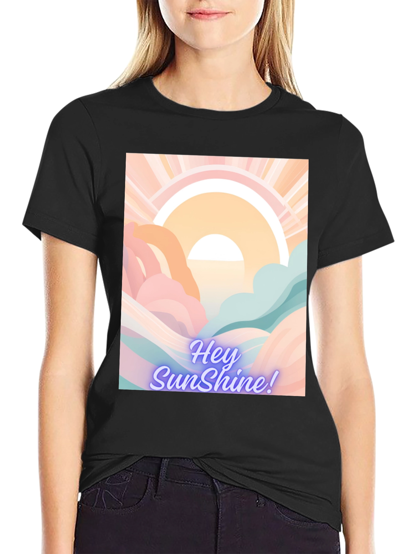 Hey Sunshine Graphic Tee - Trendy Comfort