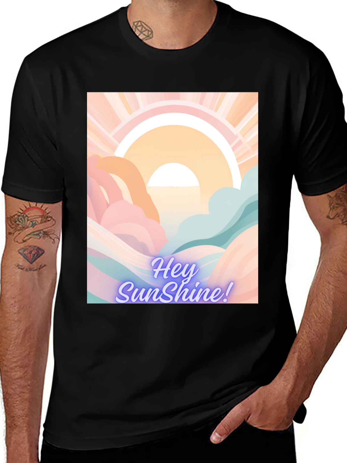 Hey Sunshine Graphic Tee - Trendy Comfort