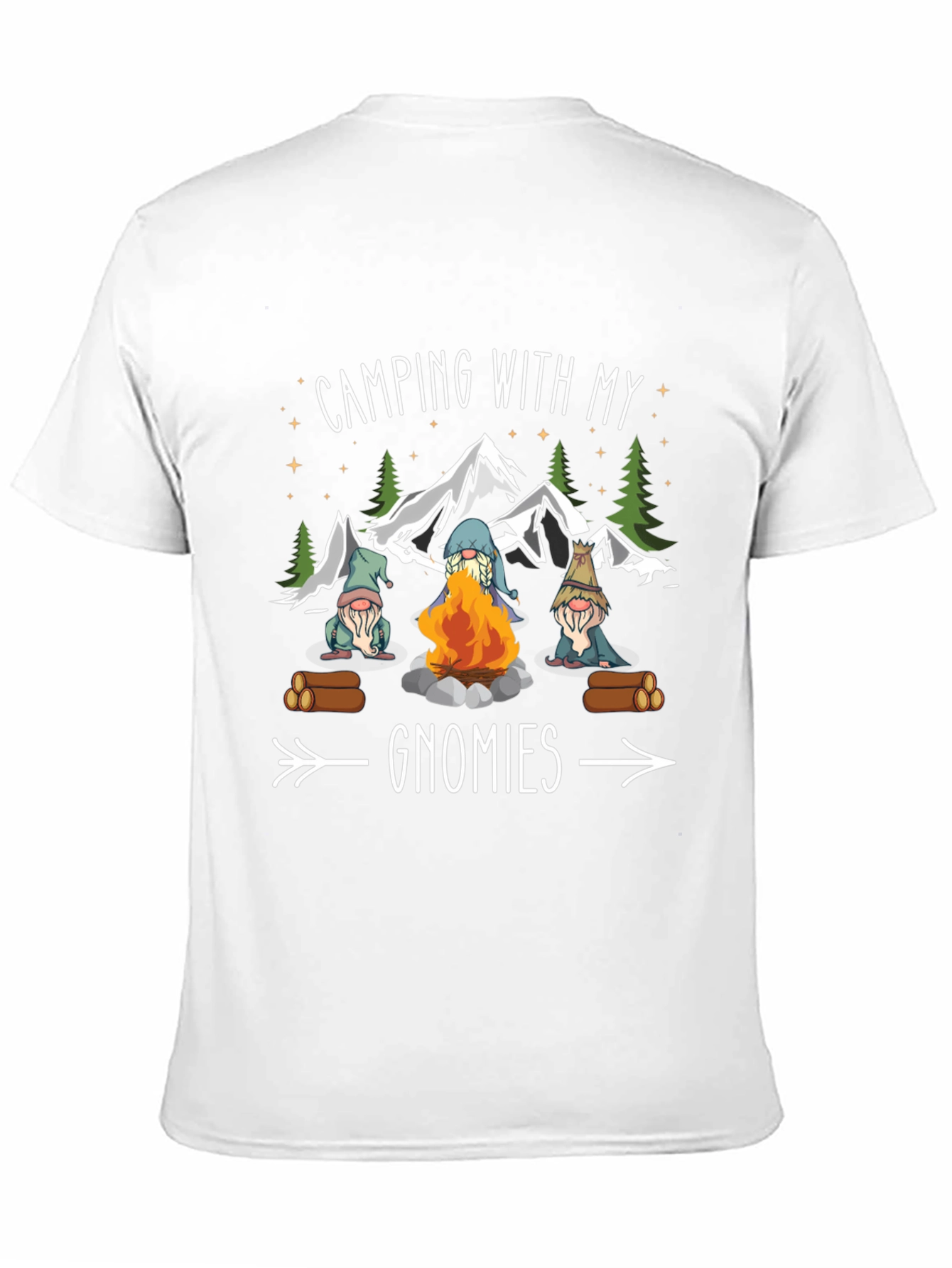 Camping with My Gnomies T-Shirt - Black