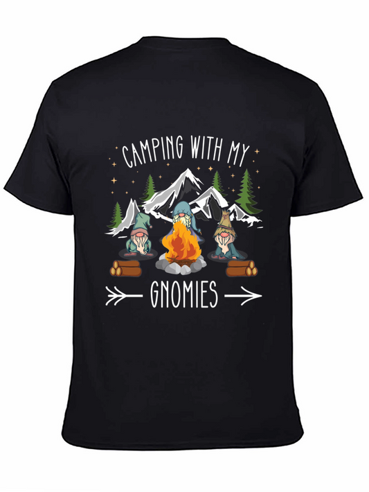 Camping with My Gnomies T-Shirt - Black