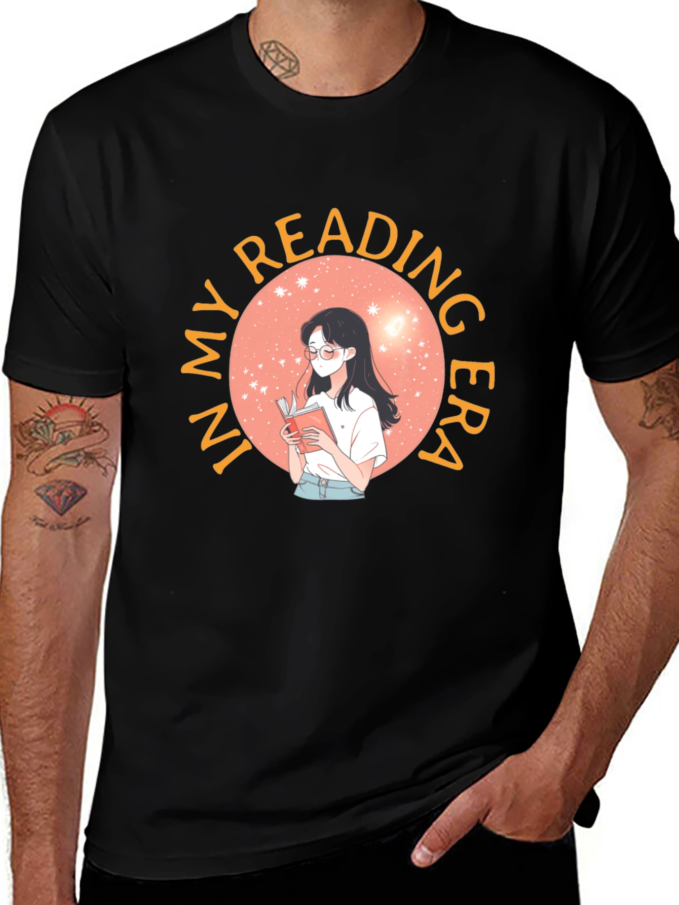 Reading Era Graphic Tee - Unisex Black T-Shirt