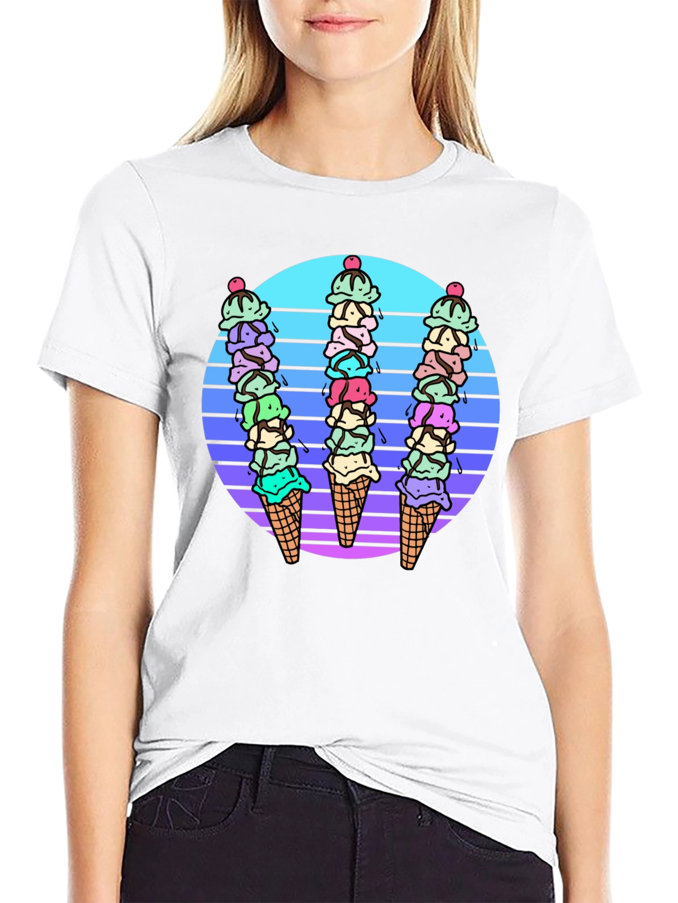 Retro Ice Cream Cone Graphic Tee
