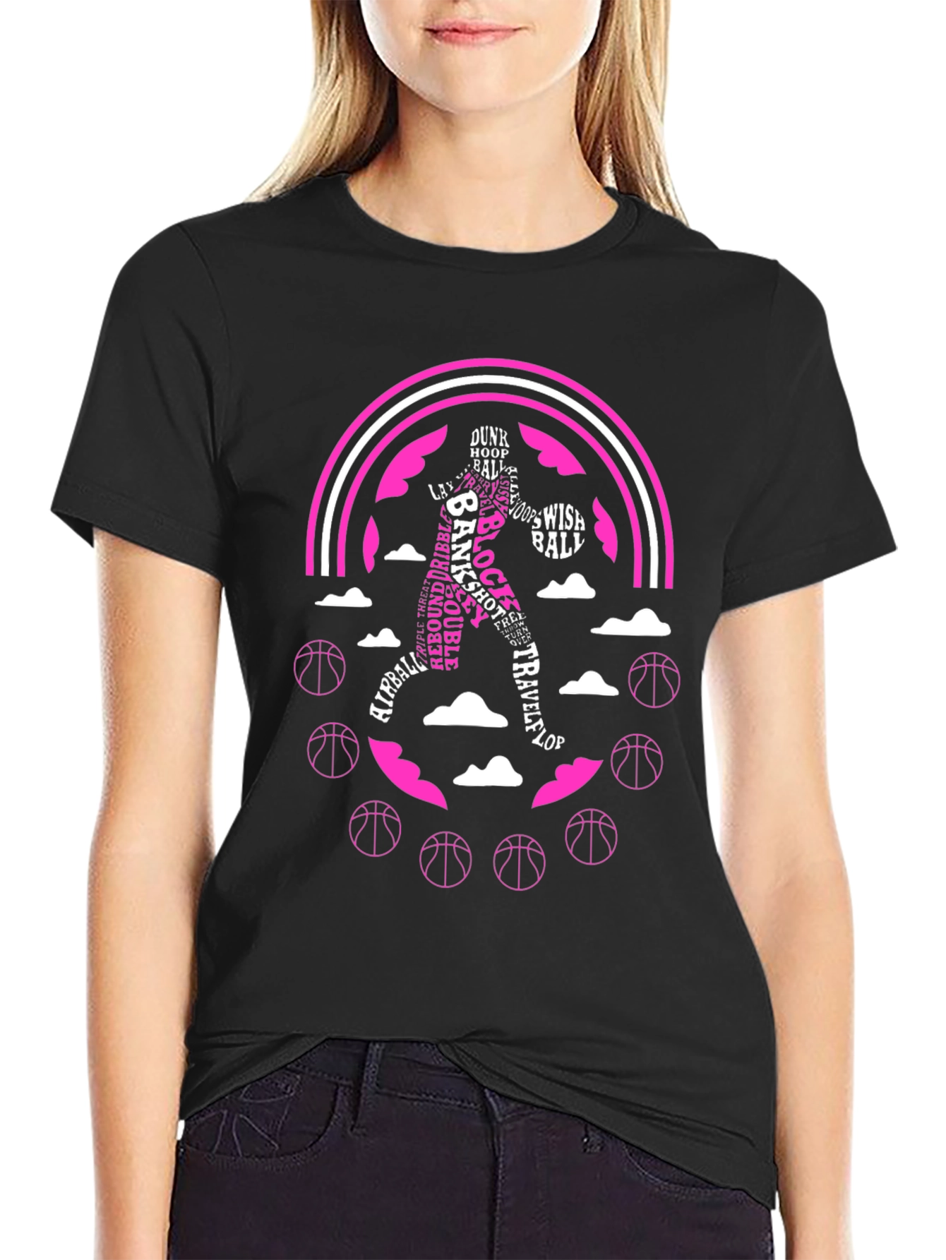 Basketball Player Typography Graphic Tee