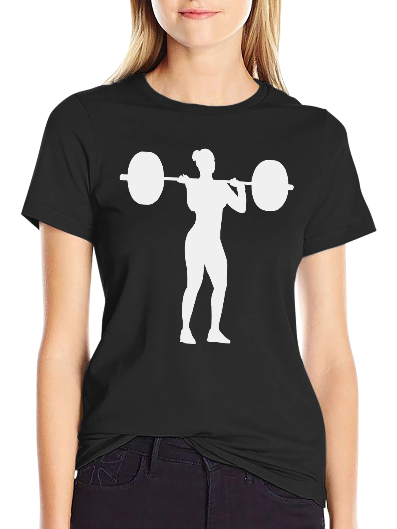 Weightlifting Womans Silhouette T-Shirt