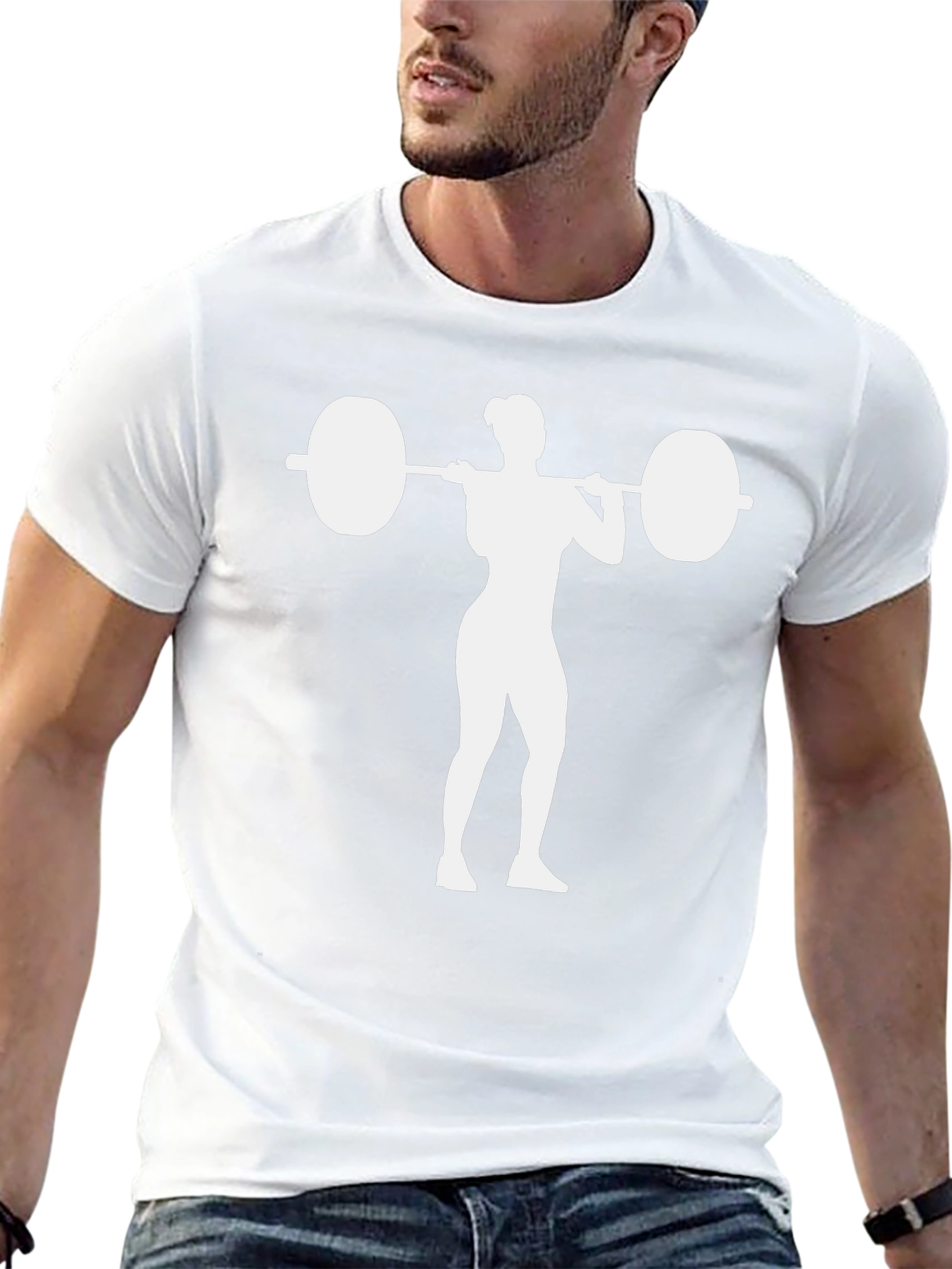 Weightlifting Womans Silhouette T-Shirt