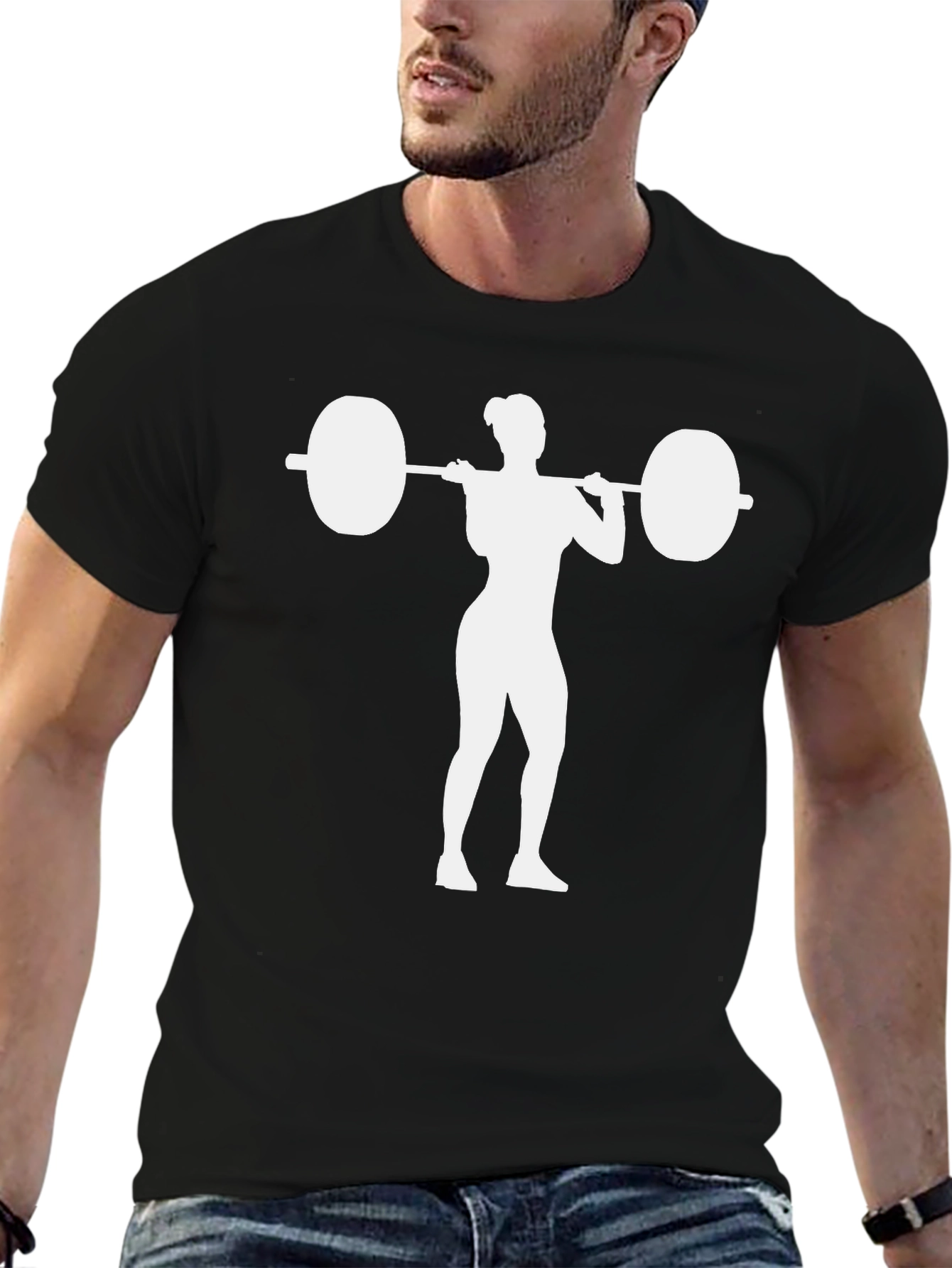 Weightlifting Womans Silhouette T-Shirt