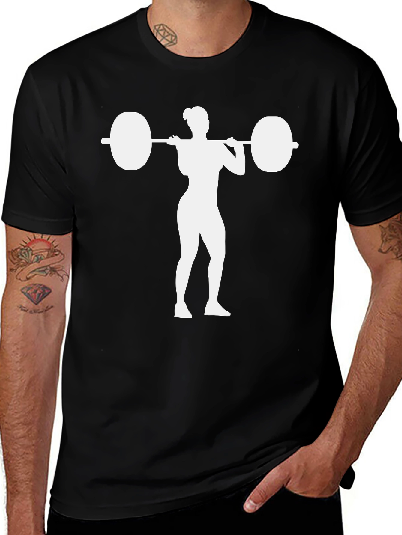 Weightlifting Womans Silhouette T-Shirt