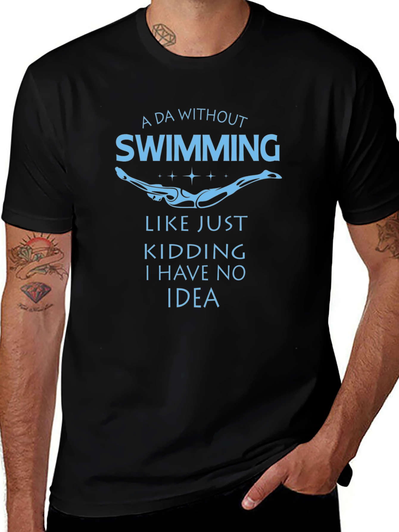 Swimming Funny Graphic Tee Shirt