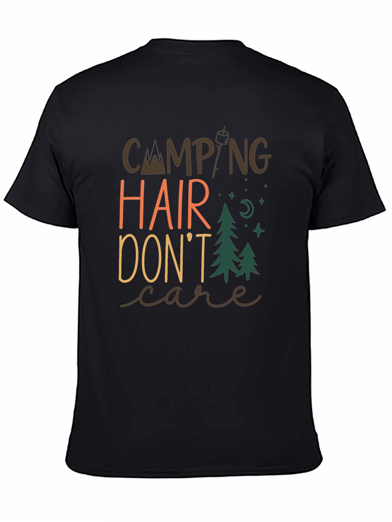 Camping Hair Dont Care Graphic Tee