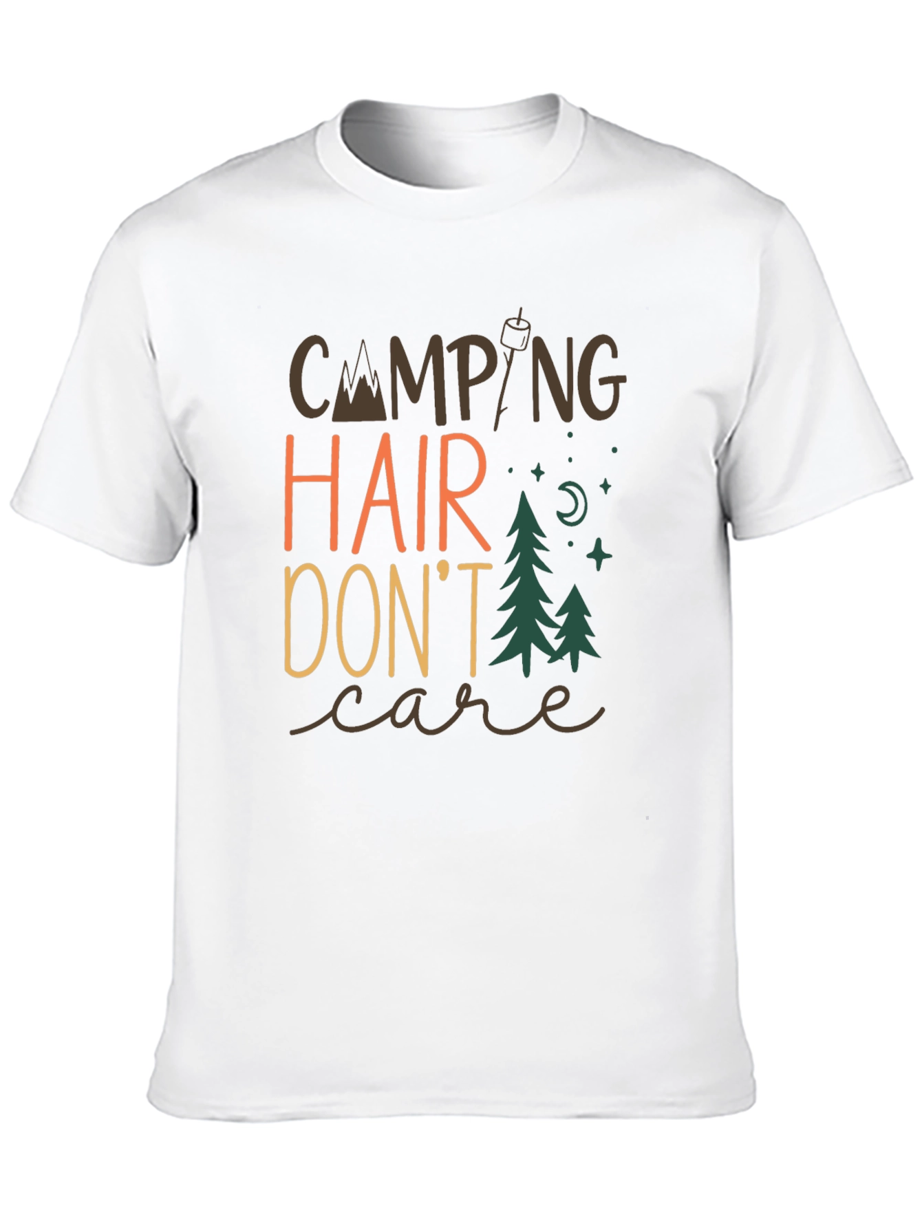 Camping Hair Dont Care Graphic Tee