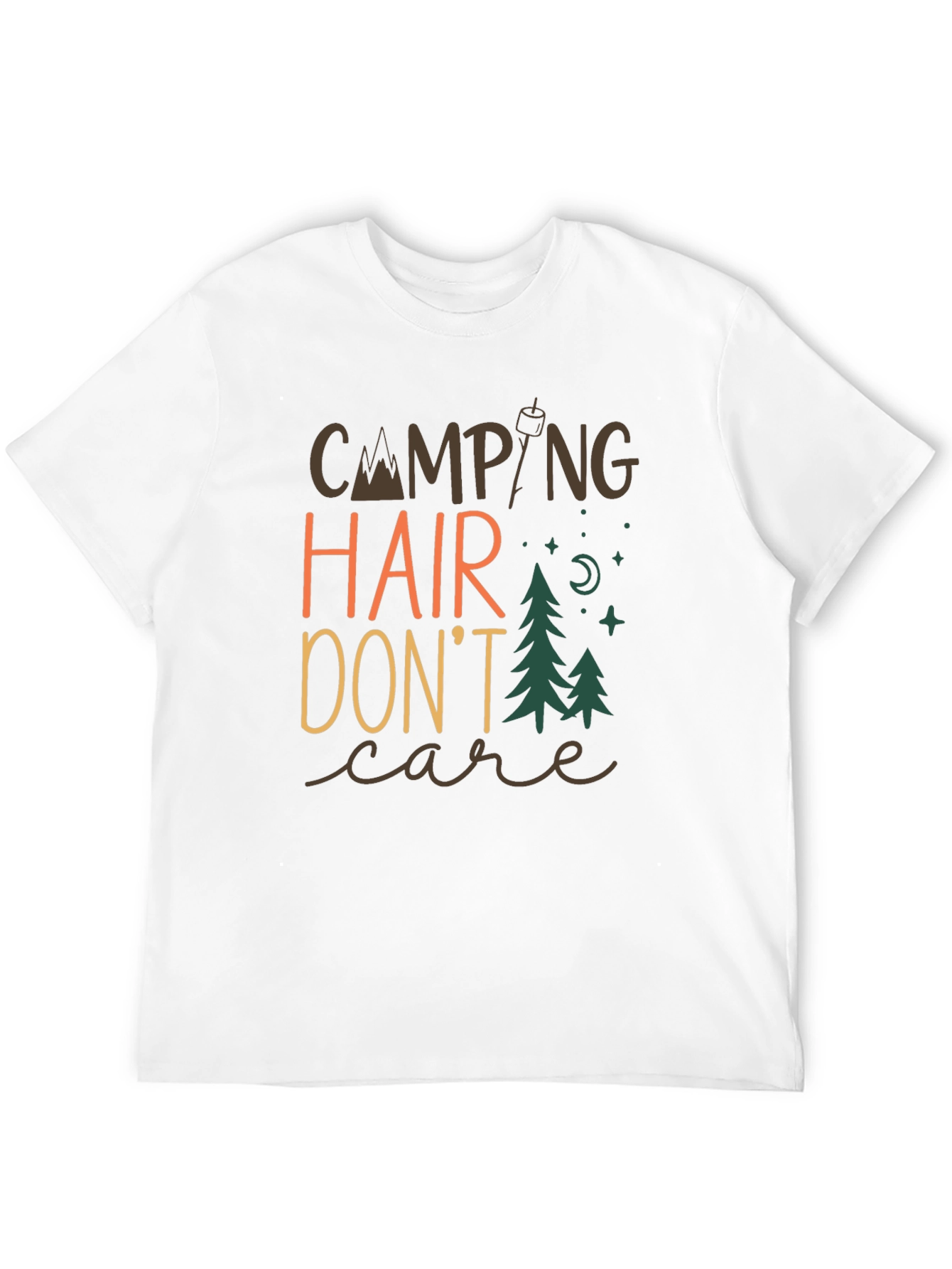 Camping Hair Dont Care Graphic Tee