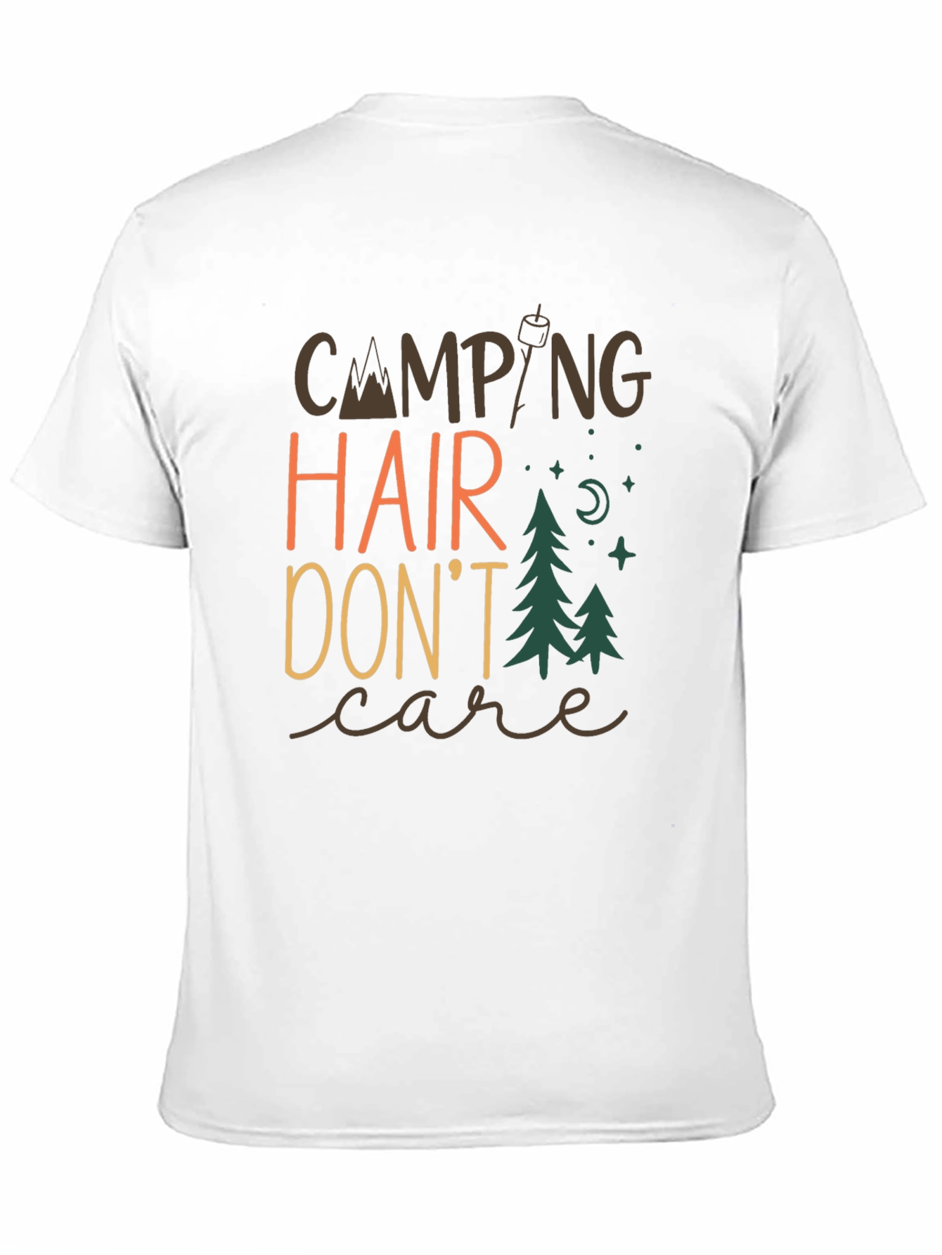 Camping Hair Dont Care Graphic Tee