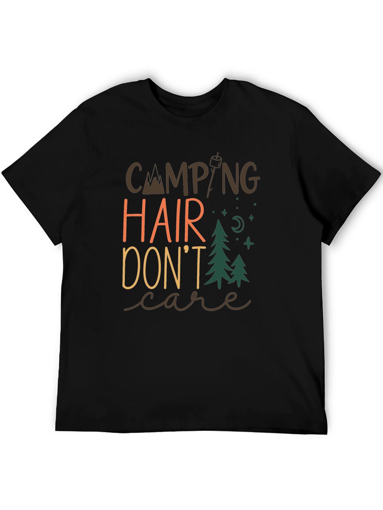 Camping Hair Dont Care Graphic Tee