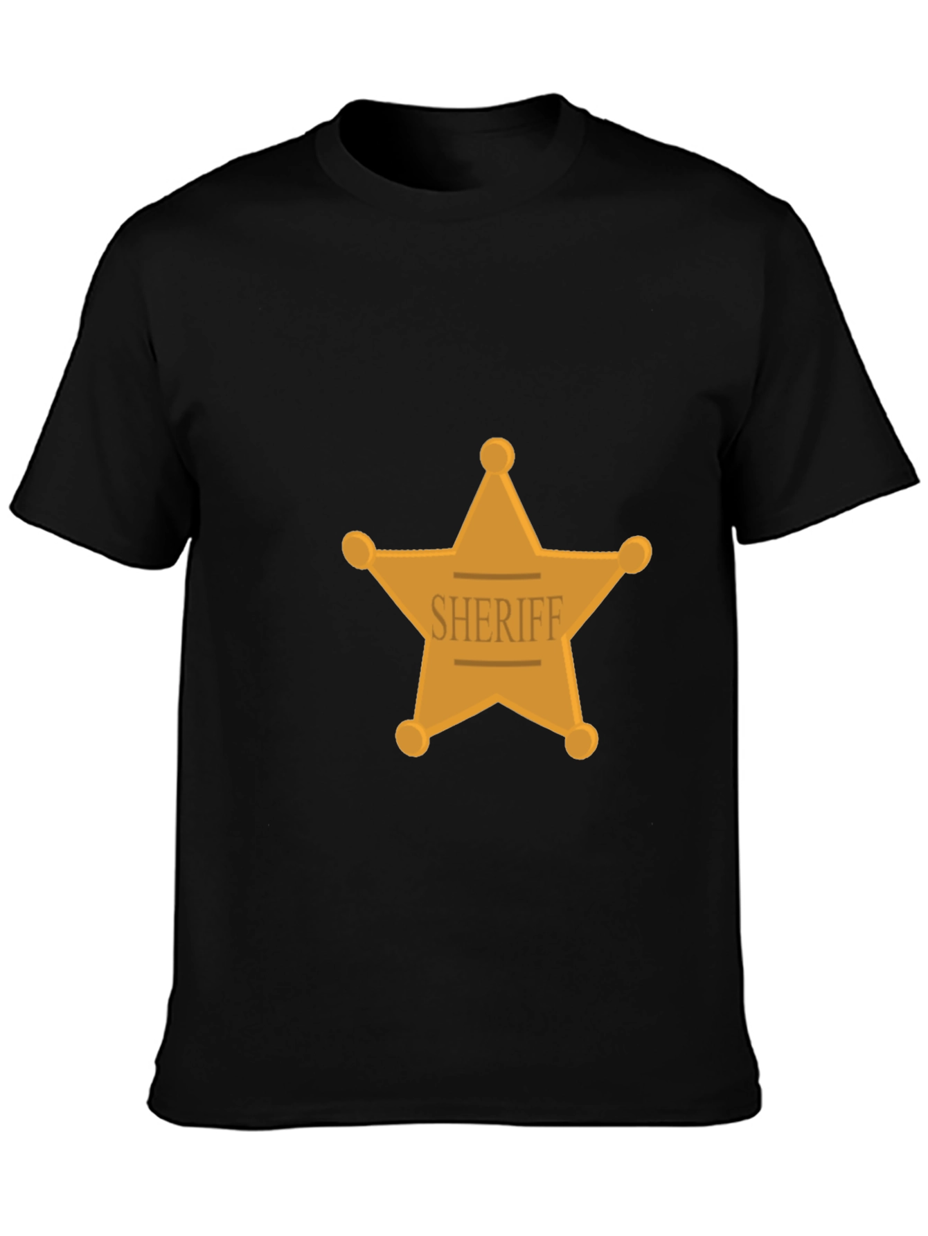 Sheriff Star Graphic Black T-Shirt