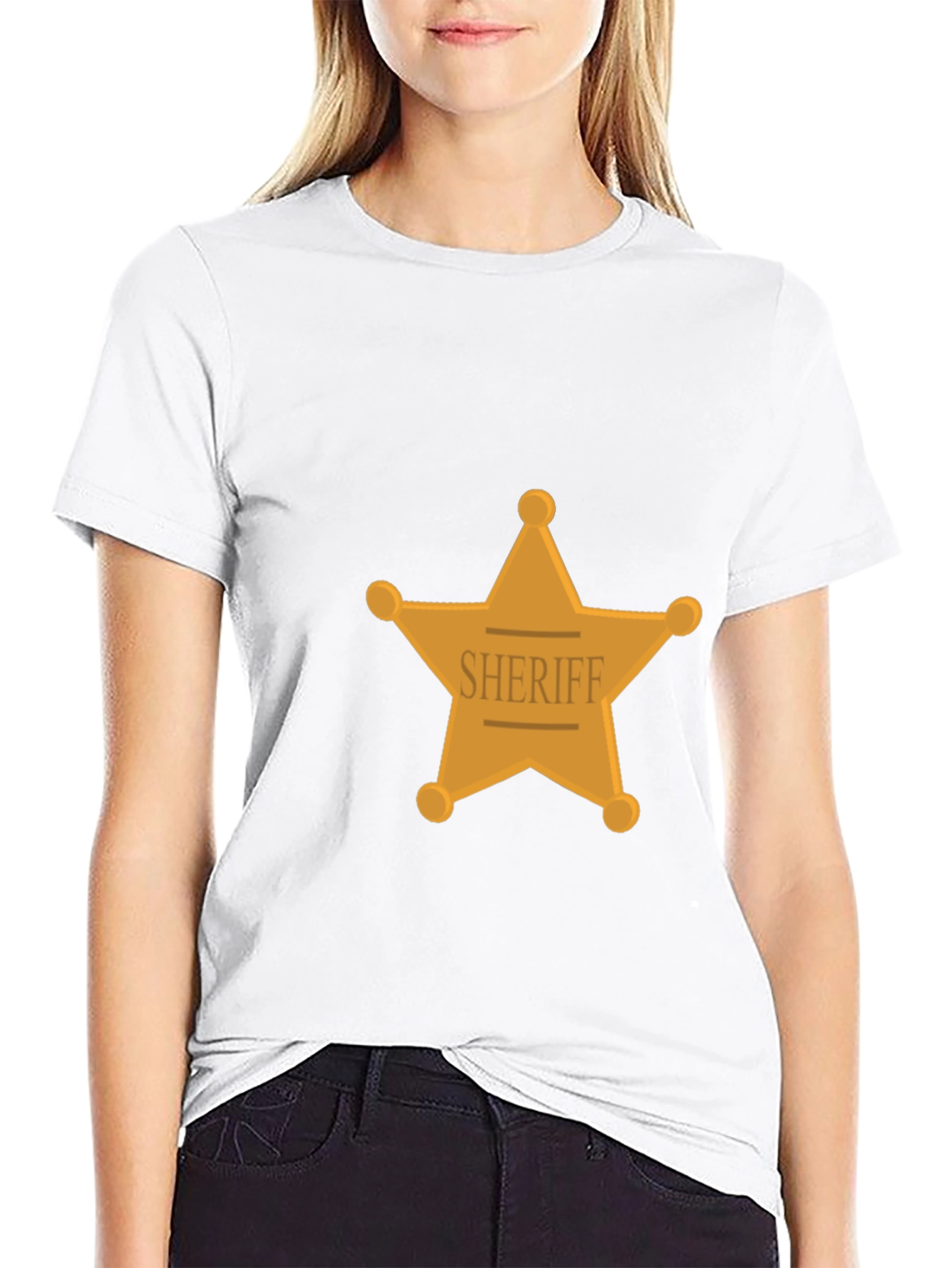 Sheriff Star Graphic Black T-Shirt