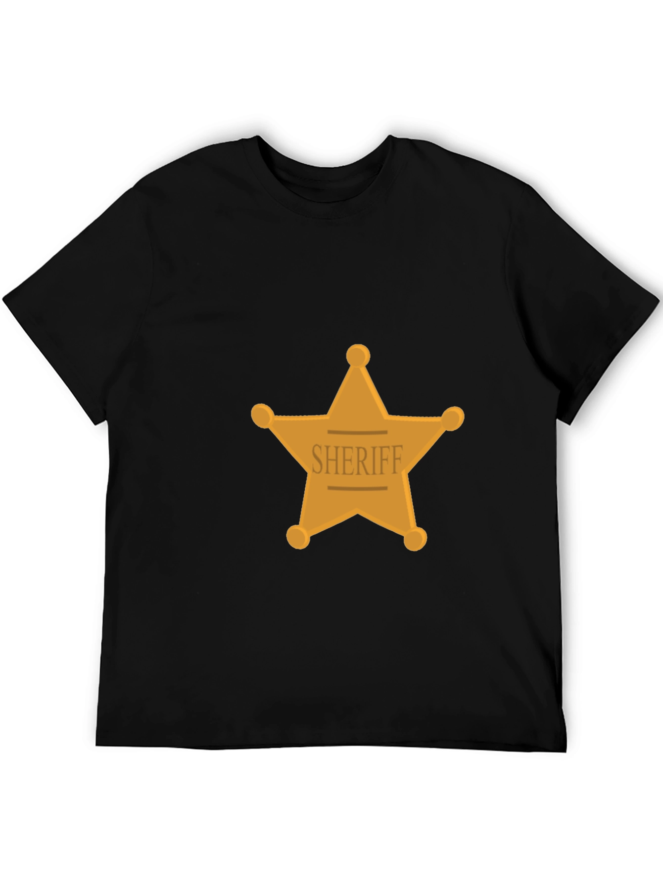 Sheriff Star Graphic Black T-Shirt